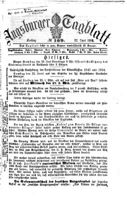 Augsburger Tagblatt Freitag 22. Juni 1866