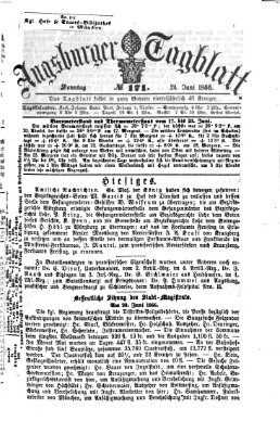 Augsburger Tagblatt Sonntag 24. Juni 1866