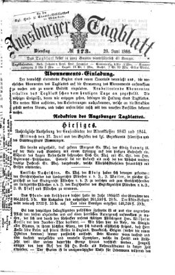 Augsburger Tagblatt Dienstag 26. Juni 1866