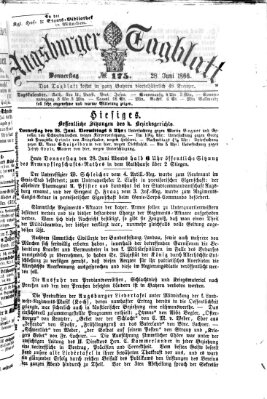 Augsburger Tagblatt Donnerstag 28. Juni 1866