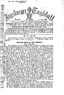 Augsburger Tagblatt Sonntag 8. Juli 1866