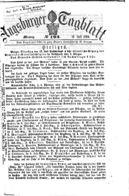 Augsburger Tagblatt Montag 16. Juli 1866