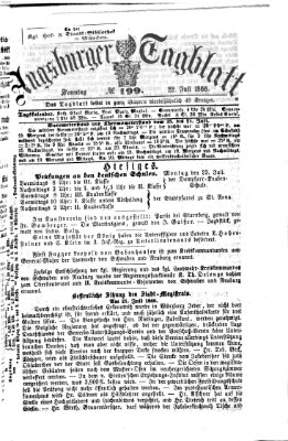 Augsburger Tagblatt Sonntag 22. Juli 1866