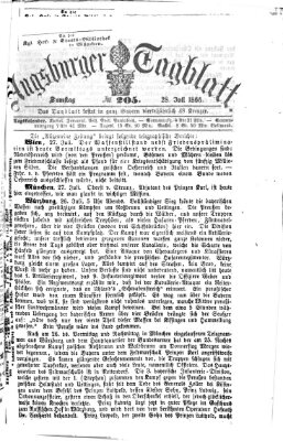 Augsburger Tagblatt Samstag 28. Juli 1866