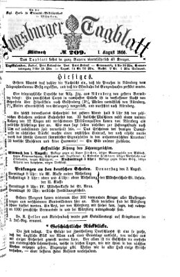 Augsburger Tagblatt Mittwoch 1. August 1866