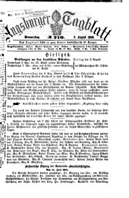 Augsburger Tagblatt Donnerstag 2. August 1866