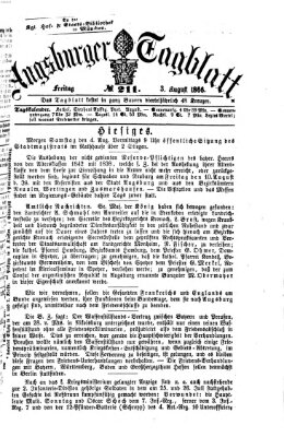 Augsburger Tagblatt Freitag 3. August 1866