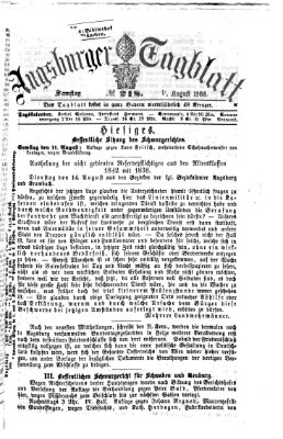 Augsburger Tagblatt Samstag 11. August 1866