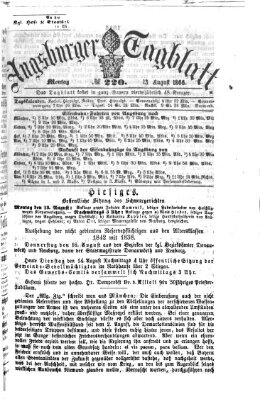 Augsburger Tagblatt Montag 13. August 1866