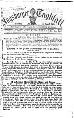 Augsburger Tagblatt Samstag 18. August 1866