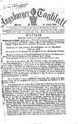 Augsburger Tagblatt Montag 20. August 1866