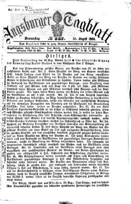 Augsburger Tagblatt Donnerstag 30. August 1866