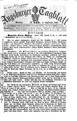 Augsburger Tagblatt Dienstag 11. September 1866