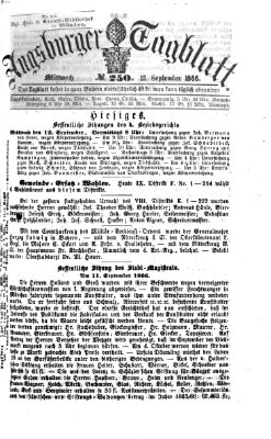 Augsburger Tagblatt Mittwoch 12. September 1866
