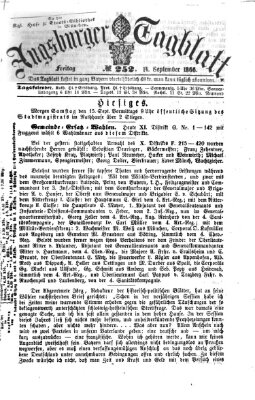 Augsburger Tagblatt Freitag 14. September 1866