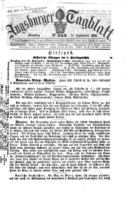 Augsburger Tagblatt Samstag 15. September 1866