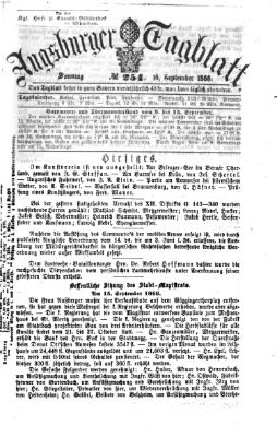 Augsburger Tagblatt Sonntag 16. September 1866