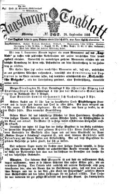 Augsburger Tagblatt Montag 24. September 1866