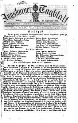 Augsburger Tagblatt Freitag 28. September 1866