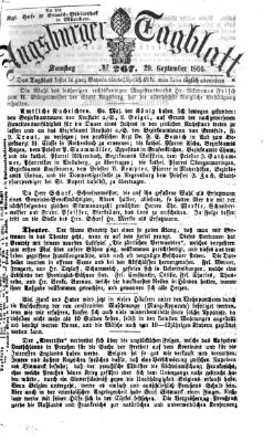 Augsburger Tagblatt Samstag 29. September 1866