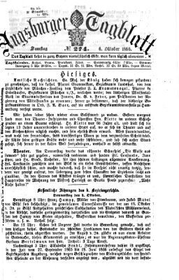 Augsburger Tagblatt Samstag 6. Oktober 1866