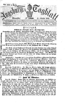 Augsburger Tagblatt Donnerstag 18. Oktober 1866