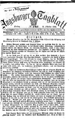 Augsburger Tagblatt Freitag 19. Oktober 1866