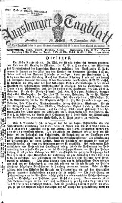 Augsburger Tagblatt Samstag 3. November 1866