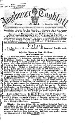 Augsburger Tagblatt Sonntag 4. November 1866