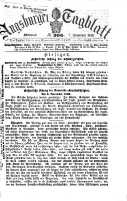 Augsburger Tagblatt Mittwoch 7. November 1866