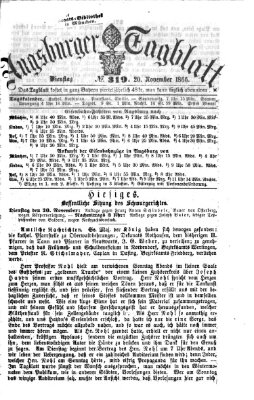 Augsburger Tagblatt Dienstag 20. November 1866