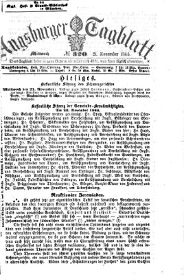 Augsburger Tagblatt Mittwoch 21. November 1866