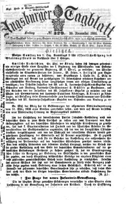 Augsburger Tagblatt Freitag 30. November 1866