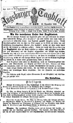 Augsburger Tagblatt Montag 10. Dezember 1866