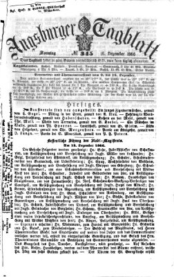 Augsburger Tagblatt Sonntag 16. Dezember 1866