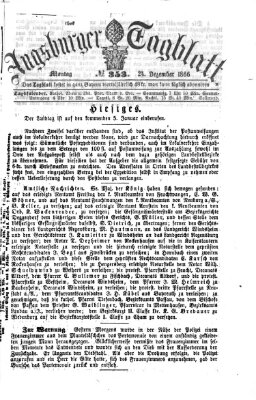 Augsburger Tagblatt Montag 24. Dezember 1866