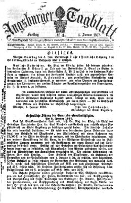 Augsburger Tagblatt Freitag 4. Januar 1867