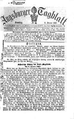 Augsburger Tagblatt Sonntag 6. Januar 1867