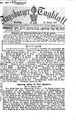 Augsburger Tagblatt Sonntag 13. Januar 1867