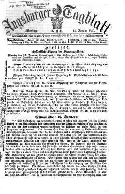 Augsburger Tagblatt Montag 14. Januar 1867