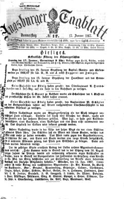 Augsburger Tagblatt Donnerstag 17. Januar 1867