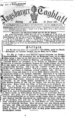 Augsburger Tagblatt Sonntag 20. Januar 1867