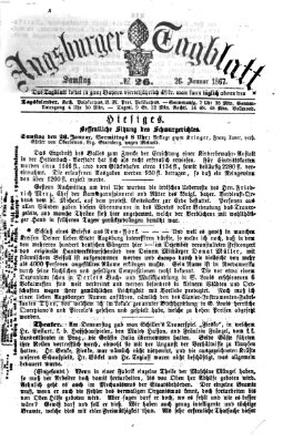 Augsburger Tagblatt Samstag 26. Januar 1867