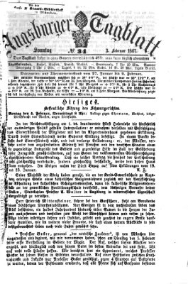 Augsburger Tagblatt Sonntag 3. Februar 1867