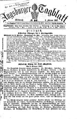 Augsburger Tagblatt Mittwoch 6. Februar 1867