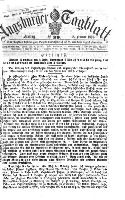Augsburger Tagblatt Freitag 8. Februar 1867