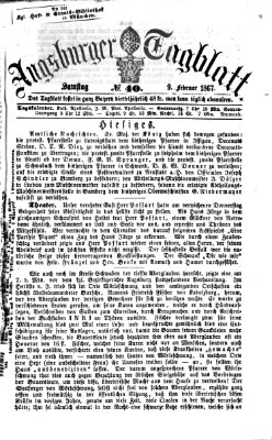 Augsburger Tagblatt Samstag 9. Februar 1867