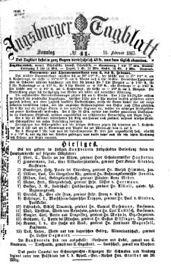 Augsburger Tagblatt Sonntag 10. Februar 1867