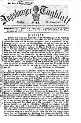 Augsburger Tagblatt Dienstag 12. Februar 1867