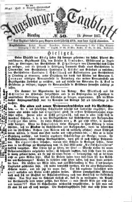 Augsburger Tagblatt Dienstag 19. Februar 1867